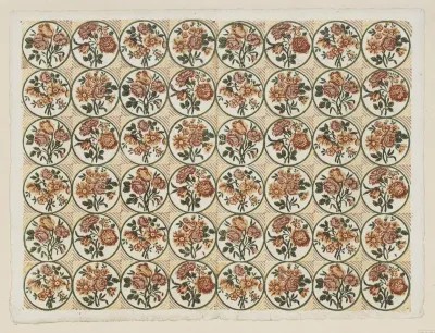 Modeldruckpapier Florales Fliesenmuster