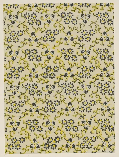 Modeldruckpapier Florales Rautenmuster