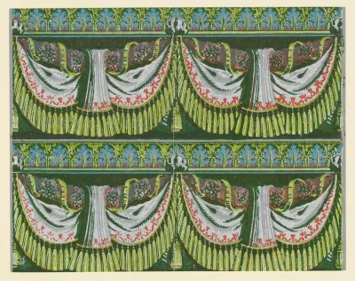 Modeldruckpapier Grosfigurige Musterbander 12