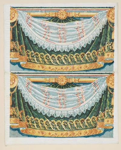 Modeldruckpapier Grosfigurige Musterbander 13
