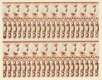 Modeldruckpapier Grosfigurige Musterbander 2