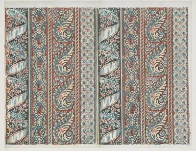 Modeldruckpapier Grosfiguriges Streifenmuster 2