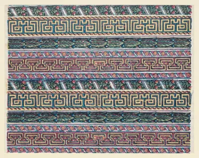 Modeldruckpapier Ornamentale Musterbander