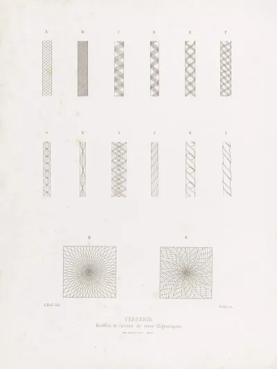 Modeles De Cannes De Verre Filigraniques