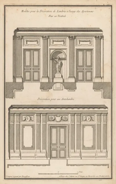 Modeles Pour La Decoration De Lambris A Lusage Des Apartemens