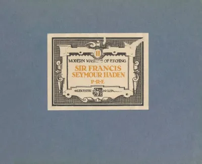 Modern Masters Of Etching Francis Seymour Haden Cover