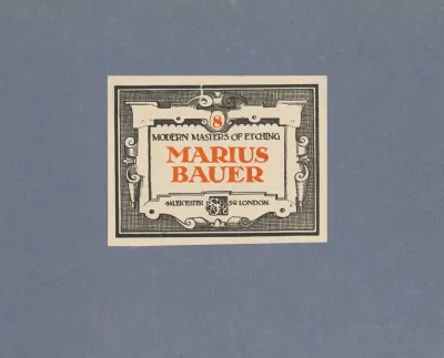 Modern Masters Of Etching Marius Bauer Cover