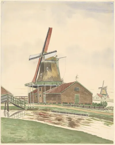 Molen De Vlijt Aan Het Dijkje Of Zaandijkerwegje
