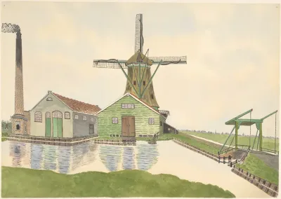Molen Guispad En Papiermolen De Schoolmeester 1931 Nu Guisweg 28 Westzaan