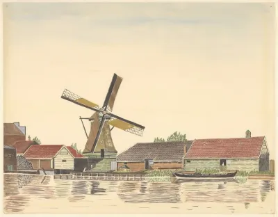 Molen Het Vool Of Het Jonge Vool Aan Het Zaandijkerwegje Verbrand 1930