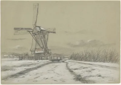 Molen In De Veenpolder Bij De Leidsevaart