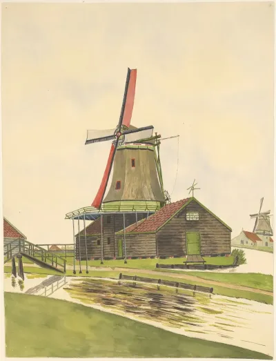 Molen Oliemolen De Vlijt Zaandijkerwegje Te Wormerveer Gesloopt 1879