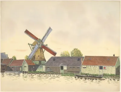 Molen Oliemolen Later Pelmolen Het Vool Of Het Jonge Vool Zaandijkerwegje In 1930 Verbrand