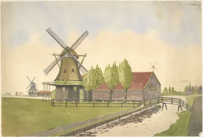 Molen T Kalf Gesloopt 1922 En Oliemolen De Poelsnip 1937 Verbrand