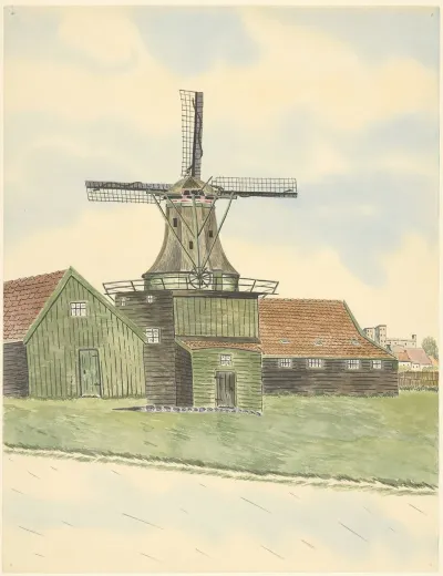 Molens Blauwselmolen De Huisvrouw Blauwepad