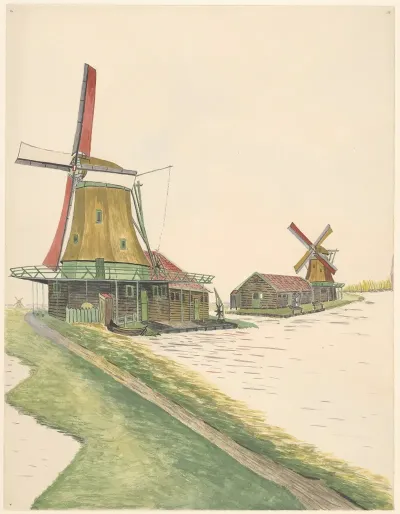 Molens Oliemolens De Os En De Windhond Kalverringdijk