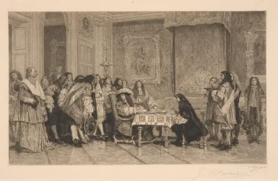 Moliere Breakfasting With Louis Xiv