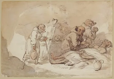 Monks And Dying Man
