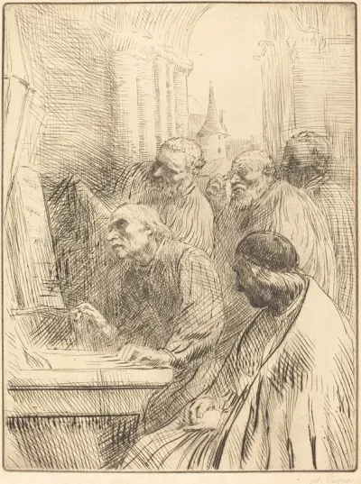 Monks At Church Les Moines A Leglise