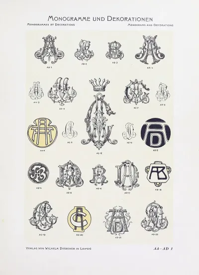Monogrammes Und Dekorationen Pl 001