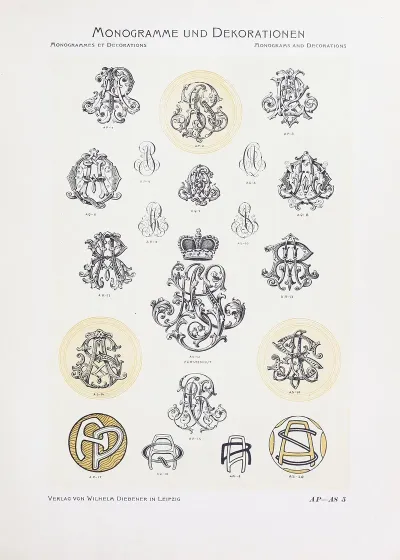 Monogrammes Und Dekorationen Pl 005
