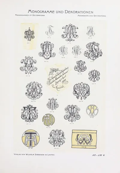 Monogrammes Und Dekorationen Pl 006