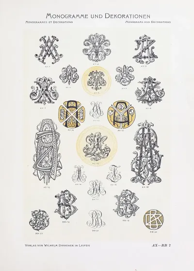Monogrammes Und Dekorationen Pl 007