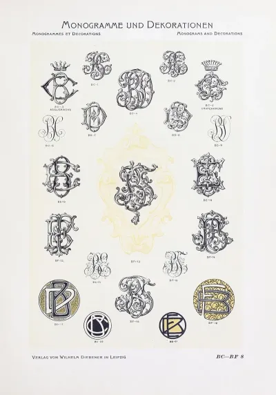 Monogrammes Und Dekorationen Pl 008