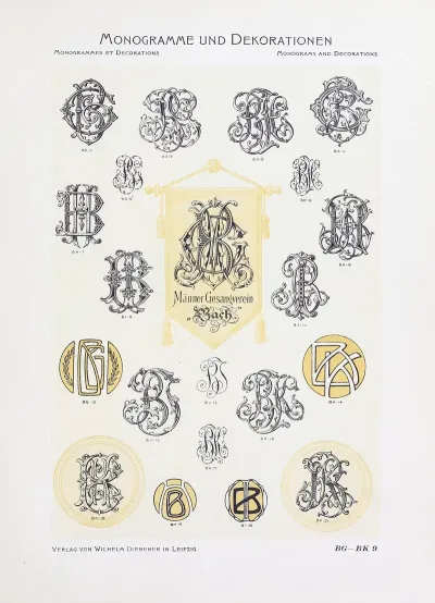 Monogrammes Und Dekorationen Pl 009