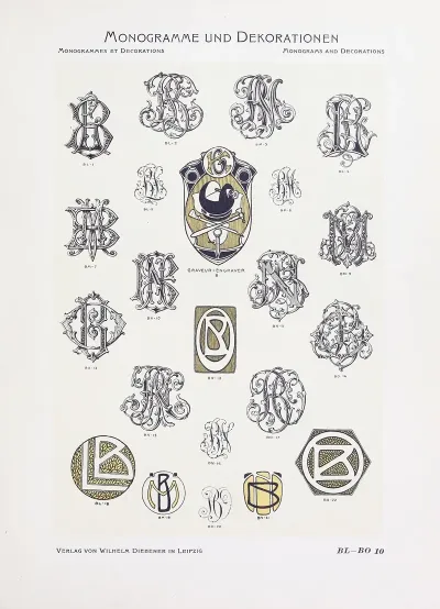 Monogrammes Und Dekorationen Pl 010