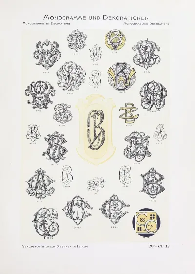 Monogrammes Und Dekorationen Pl 012