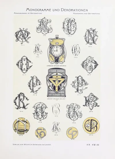 Monogrammes Und Dekorationen Pl 015