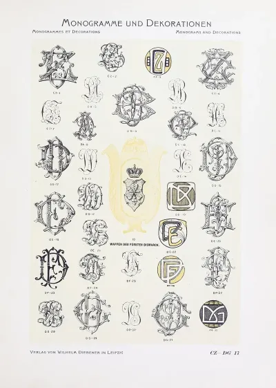 Monogrammes Und Dekorationen Pl 017