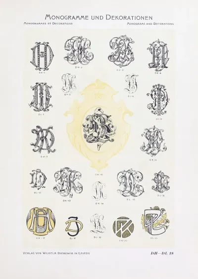 Monogrammes Und Dekorationen Pl 018