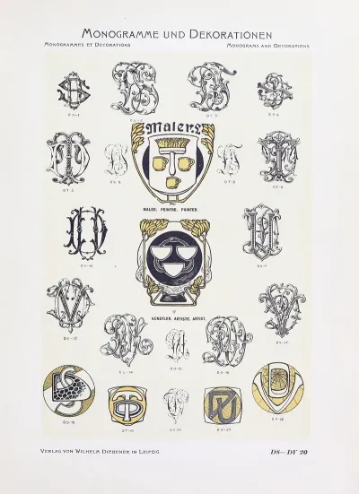 Monogrammes Und Dekorationen Pl 020