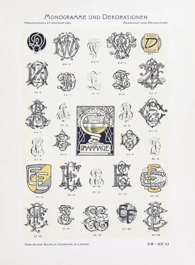 Monogrammes Und Dekorationen Pl 021