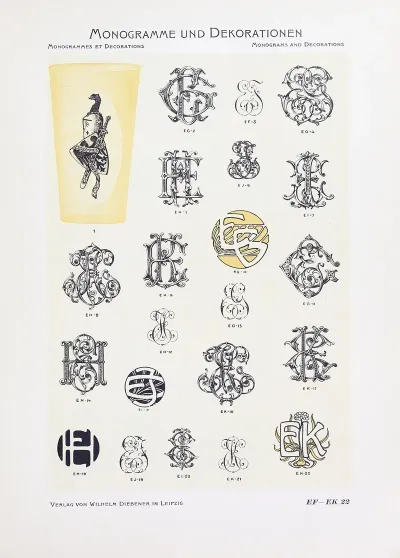 Monogrammes Und Dekorationen Pl 022