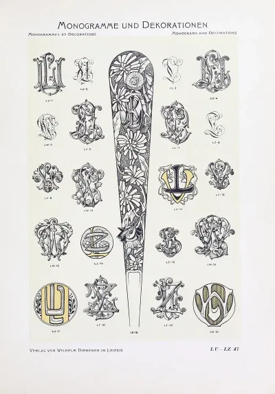 Monogrammes Und Dekorationen Pl 047