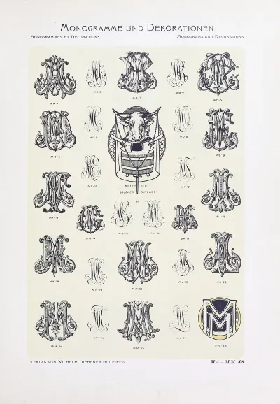 Monogrammes Und Dekorationen Pl 048