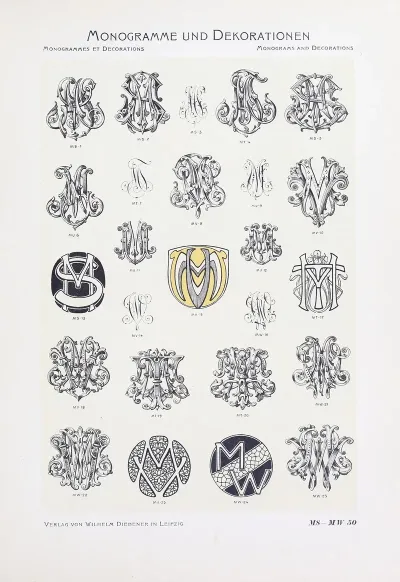Monogrammes Und Dekorationen Pl 050