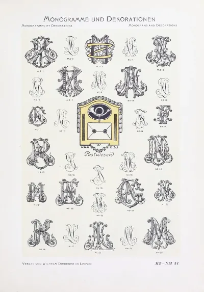 Monogrammes Und Dekorationen Pl 051