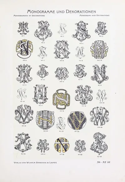 Monogrammes Und Dekorationen Pl 053