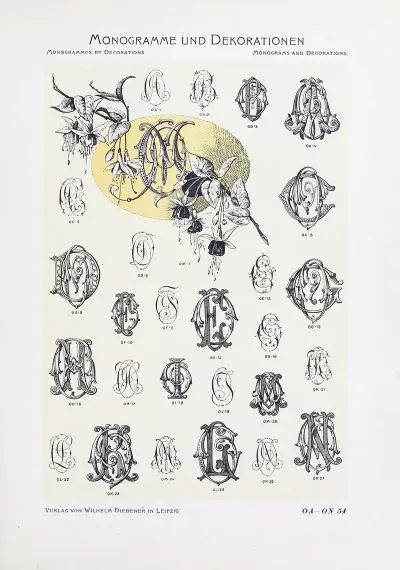 Monogrammes Und Dekorationen Pl 054