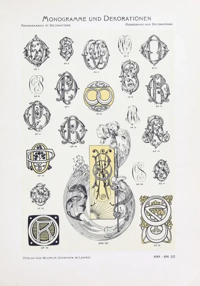 Monogrammes Und Dekorationen Pl 055