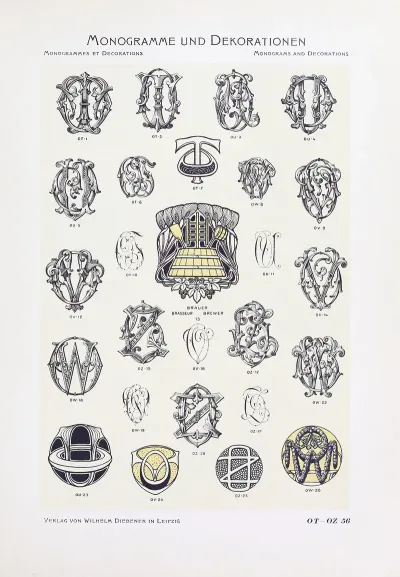 Monogrammes Und Dekorationen Pl 056