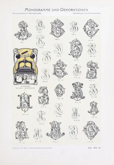 Monogrammes Und Dekorationen Pl 057