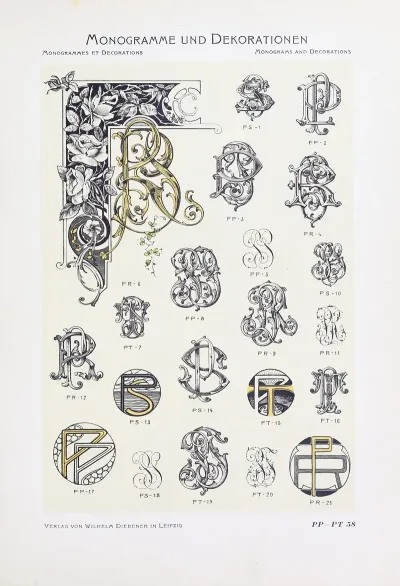 Monogrammes Und Dekorationen Pl 058