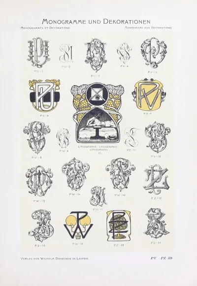 Monogrammes Und Dekorationen Pl 059