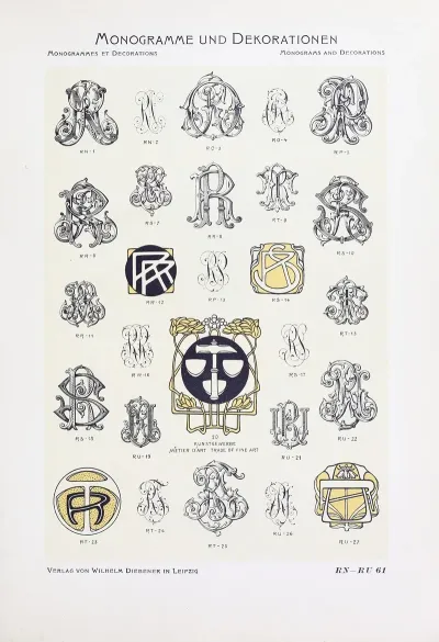 Monogrammes Und Dekorationen Pl 061