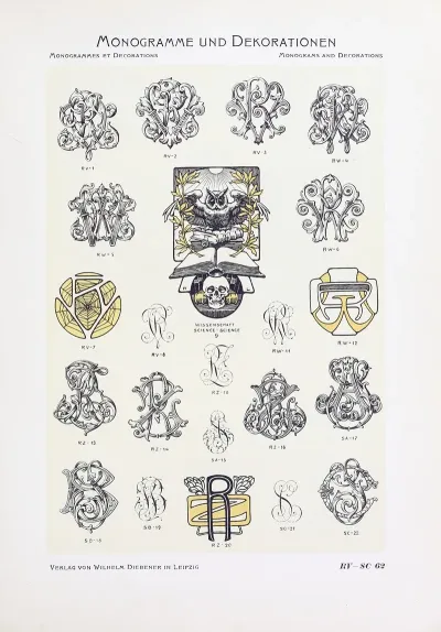 Monogrammes Und Dekorationen Pl 062